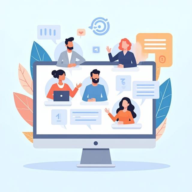 Discussion animée sur un forum en ligne