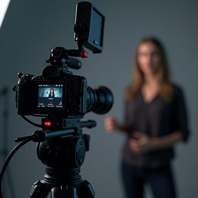 Caméra filmant un tutoriel high-tech